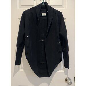 Wilfred Aritzia Diderot Cocoon Sweater Women's XXS Open Front Long Sleeve Black